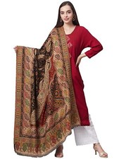 Womens wool Shawls Paisley Weave Kaani Shawl, Soft and Warm 100 x 200 cm