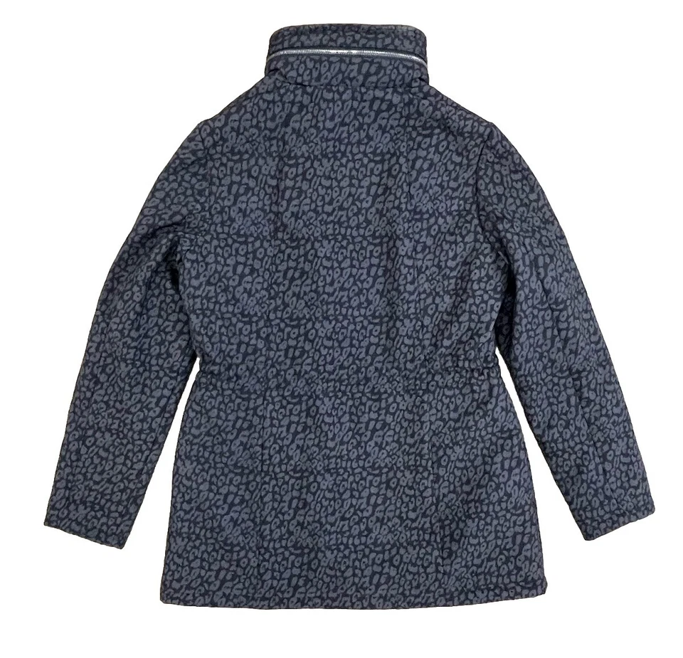 Chaqueta Abrigo Mujer Michael Kors Mediano Estampado Leopardo Negro Gris Invierno Anorak Foto 2 de 4