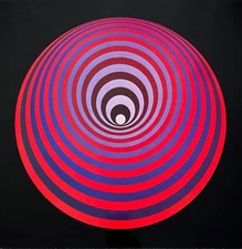 VICTOR VASARELY 1974 Heliogravure Print Art 16.5" x 16.5' OERVEGN