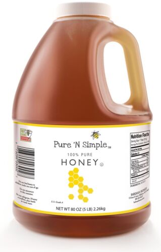 Organic 100% Natural Pure Real Honey Raw Grade A Baking Cooking Filtered