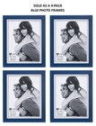 (4-pack) 8x10 Blue Linear Wood Photo Frames - Sold As a Set of 4 Only