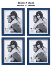 4-pack 8x10 Blue Linear Wood Photo Frames - Sold As a Set of 4 Only