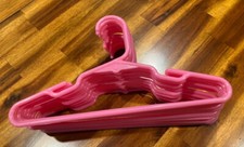 LOT OF 14 PLASTIC CHILDREN, BABY, TODDLER HANGERS-PRE-OWNED-12" FUCHSIA PINK