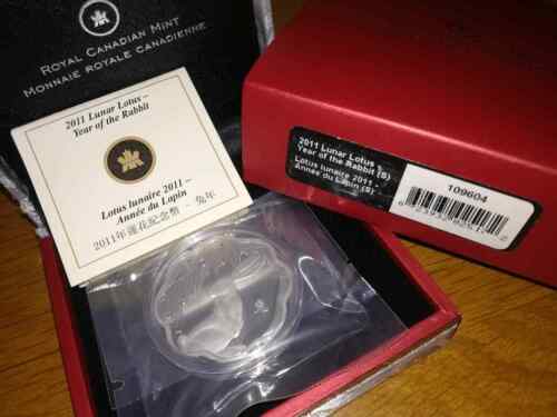 Canada 2011 Royal Canadian Mint Lunar Rabbit Silver Coin 15 Dollars Original Box - Picture 1 of 6