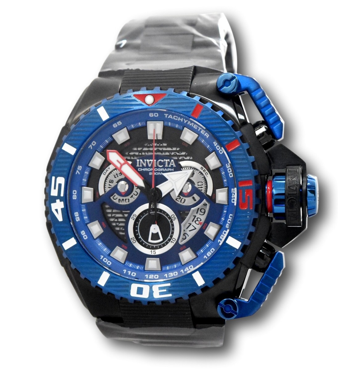 Invicta Sea Hunter Men's 57mm LARGE Anatomic Black Swiss