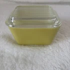 Vintage 50's, Pyrex 501 B Yellow, 1.5 Cup Refrigerator Dish W/Lid