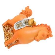  Horse Statue: Horse with Ingot Incense Stick Holder - Chinese Zodiac Feng Shui