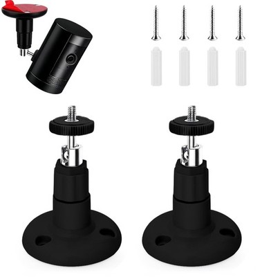 2 Pack Ring Camera Mount Bracket for Stick Up Cam, Outdoor Black