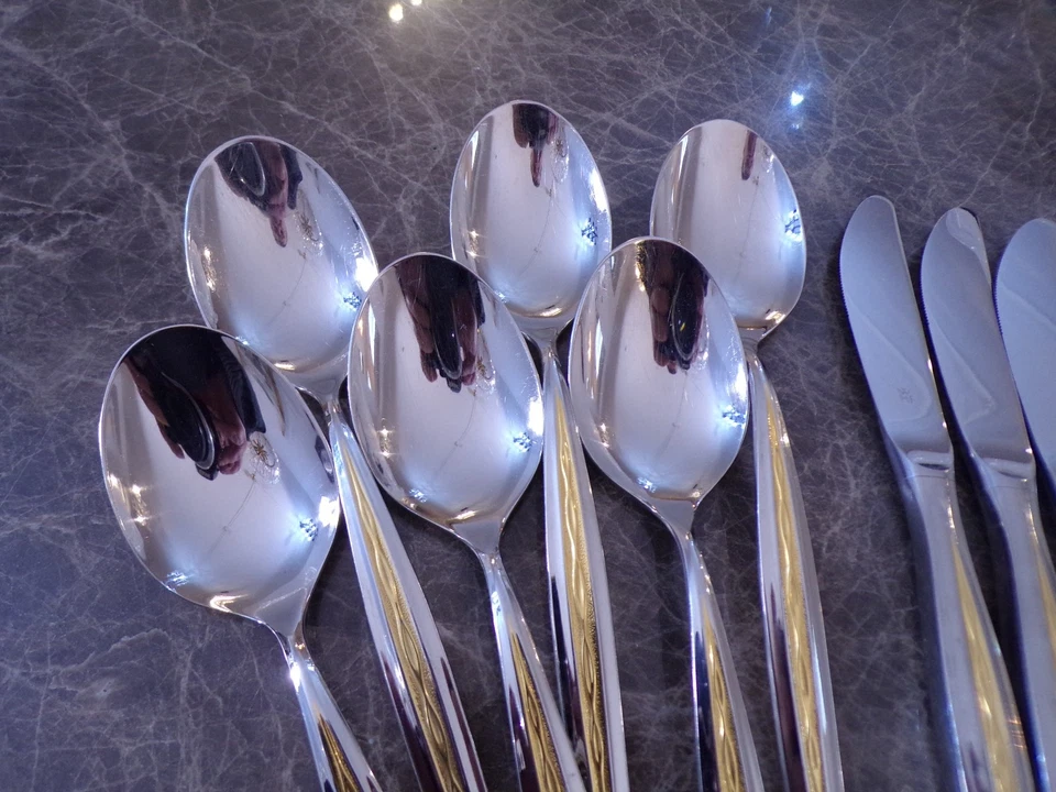 WMF Modell Palma / Capri Gold Cromargan Tafelbesteck 6 Personen 24 Teile TOP - Bild 2 von 4