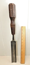 Large Antique Vintage Moulson Brothers 1½" no. 4 sweep wood carving gouge chisel