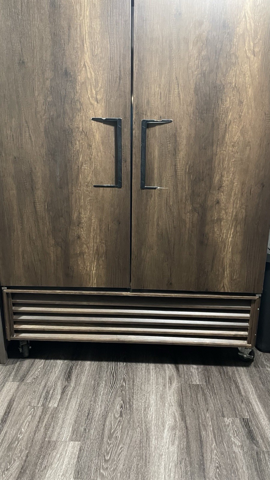 True T-49  54&rdquo; 2 Stainless steel Door Refrigerator With Casters 