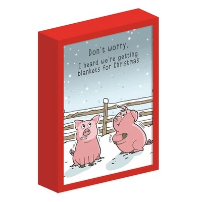 SECOND NATURE Twizler Funny Christmas Cards Box of 8 Assorted Humour Xmas Cards In 4 Designs