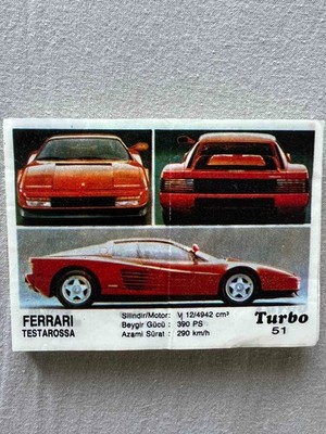 ''RARE full Set Kent Turbo Gum Insert 51-120 Black Series 70 pcs - Vintage 1988''