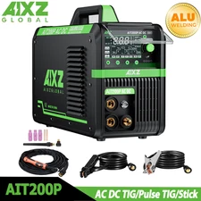 AIXZ HF AC DC TIG Welder 200Amp Dual Voltage 110V 220V 5in1 Pulse TIG/MMA Welder