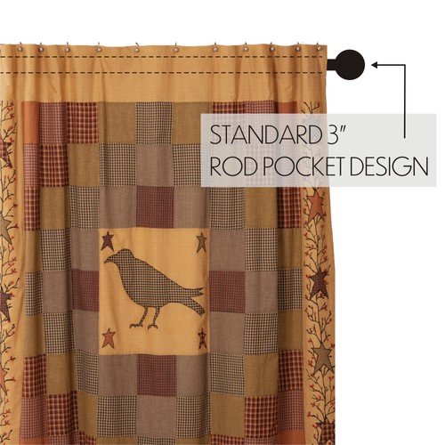 Shower Curtain Heritage Farms Primitive 72x72 Crow Star Bath Decor VHC Brands - Picture 5 of 7