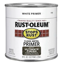 Rust-oleum Stops Rust Clean Metal Primer 8 Oz Flat White Oil Based Paint