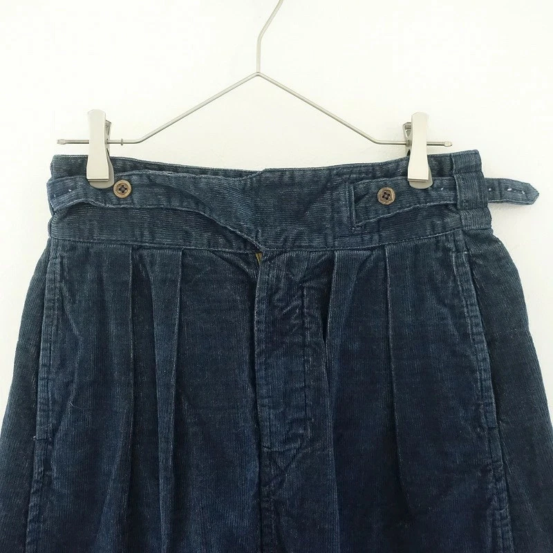 Falda Gurkha de Pana Índigo 45 RPM Talla 2 Usada 85% Algodón Foto 3 de 4