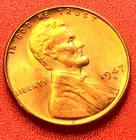 1947-S Lincoln Wheat Cent Penny GEM RD BU From an Original Bank Roll