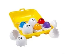  Peek N Peep Eggs - Mentally Stimulating Sorting & Stacking Toy for Ages 1 and 