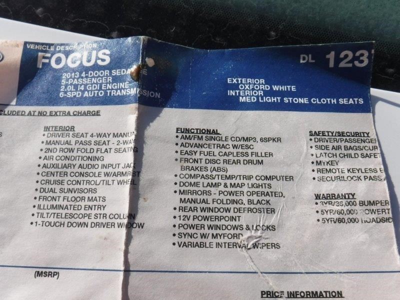 Air Cleaner Gasoline 2.0L Without Turbo Fits 12-18 FOCUS 1061499