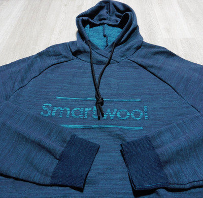 Smartwool Unisex Men's S Women's M  Merino Hoodie Sweatshirt Teal Intraknit LS