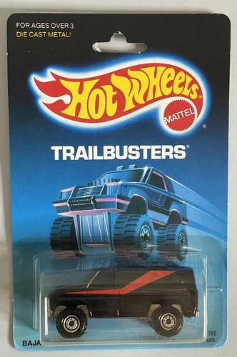 HOT WHEELS 1988 TRAILBUSTERS BLACK BAJA BREAKER VAN A-Team VINTAGE NEW