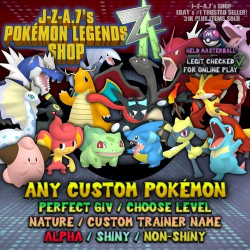 ✨ ANY CUSTOM POKEMON 6IV ✨ Pokemon Legends ZA ✅ ALPHA / SHINY / XS ✅