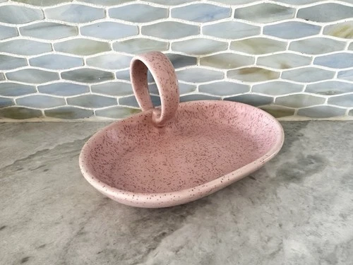 Vintage Vernon Ware Relish Butter Dish Tray Tickled Pink