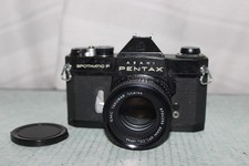 Exc PENTAX SPF SLR 35mm Film Camera Black Body w/ 55mm f/1.8 From Japan