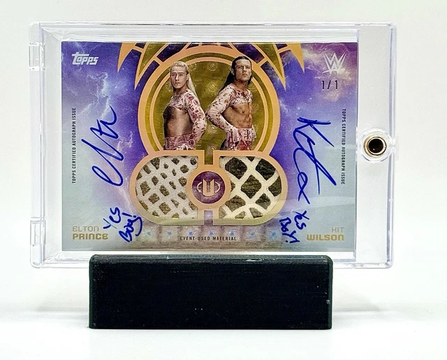 2025 Topps WWE Universe Kit Wilson & Elton Prince Dual Auto Relic Super 1/1