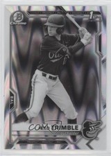 2021 Bowman Draft Chrome Black & White RayWave Refractor Reed Trimble 11jg