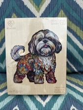 Kaayee Shih Tzu Dog Wooden Jigsaw Puzzle, Unique Wooden Shapes & Wooden Box NOB