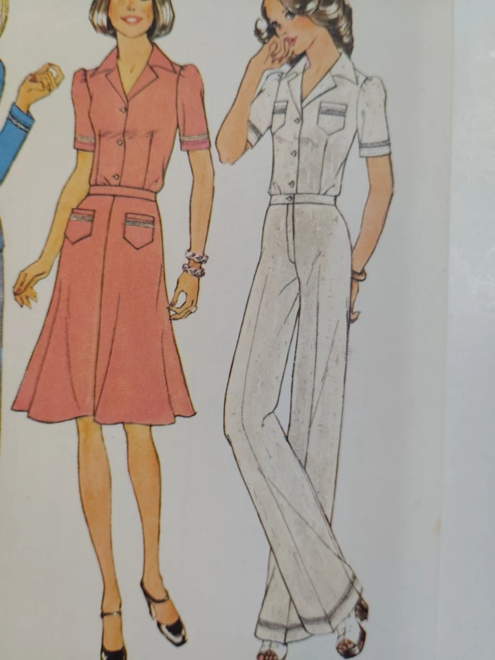 Simplicity 6860 Dress Top Pants Sewing Pattern Ladies 14 UC VTG Western Pockets - Image 3 of 4