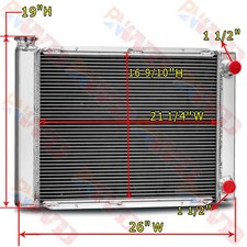 Double Pass 19 X 26 Aluminum Racing Radiator For Chevy Sbc 350 Crossflow Style Double Pass 19 X 26 Aluminum Racing Radiator For Chevy Sbc 350 Crossflow Style