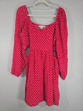 American Eagle Women’s XXL Long Sleeve Cut Out Midi Dress Floral Cottagecore BB