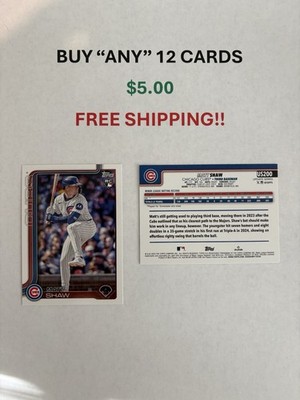 2025 Topps Update Baseball,cards 176-350, buy ''ANY'' 12 Cards $5.00,Free Ship !!