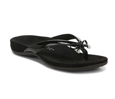Limited Stock VIONIC Bella Toe Post Sandal - Black NEW WITH BOX