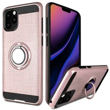 GSA Brushed Hybrid Case w/Ring Stand for iPhone 11 Pro (5.8") - Rose Gold