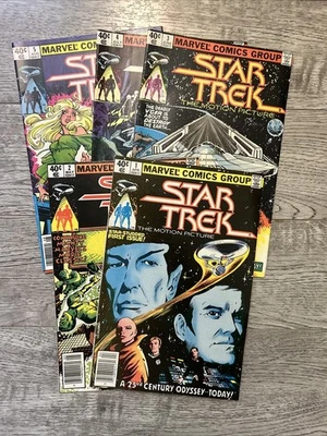 LOT VINTAGE De 5 BANDES DESSINÉES MARVEL STAR TREK #1-#5 1980 - Photo 1/4