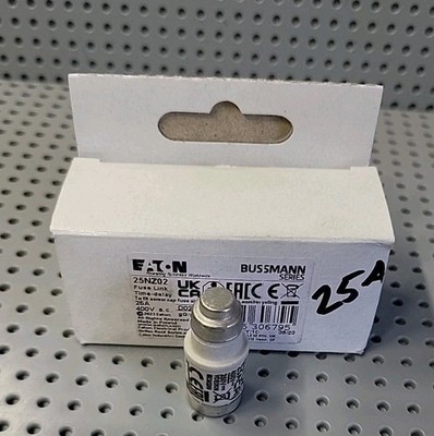Eaton Bussmann Sicherungseinsätze 25NZ02 400VAC 25A / Inhalt:10 Stück / Neu OVP