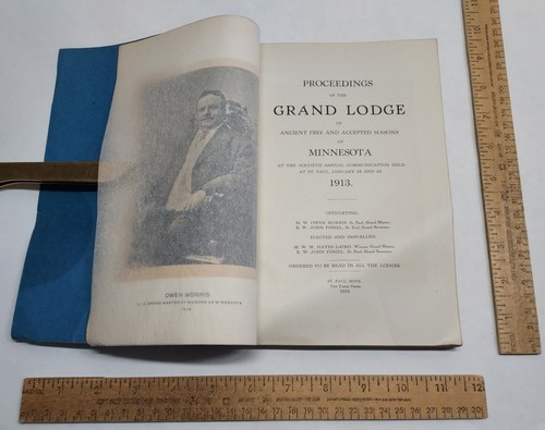1913 - PROCEEDINGS Of The GRAND LODGE of MINNESOTA - Ancient Free & Accepted Mas - Picture 5 of 12