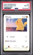 2003 Pokemon PSA 8 Pikachu Reverse Foil - 72/100 Ex Sandstorm NM-MT on eBay