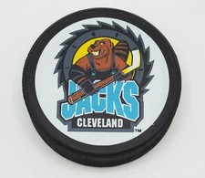 Cleveland Lumber Jacks Hockey Puck International Hockey League Official