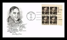 Dr Jim Stamps Fiorello H La Guardia Plate Block First Day Cover Artmaster