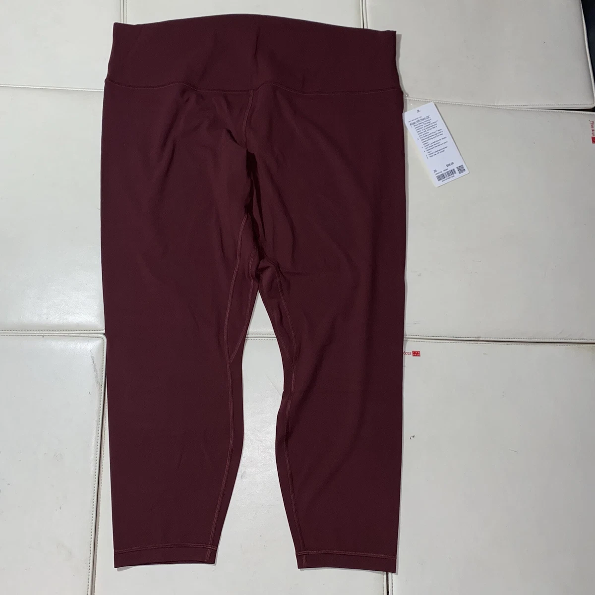 Lululemon Align HR High-Rise Pant 25 NULU Size 20 Red Merlot RDMR