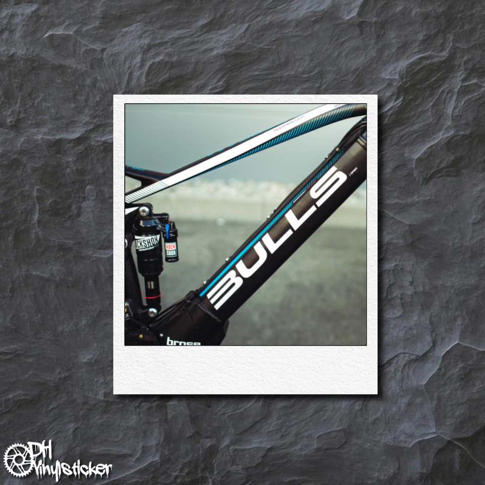 Bulls Sticker Grau | Aufklebersatz Set Fahrrad eBike BMX MTB Rahmen - Bild 4 von 4