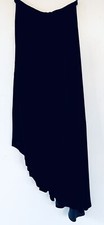 Vintage Halston 1970s Navy Velvet Skirt Ebony Fashion Fair Runway Archive