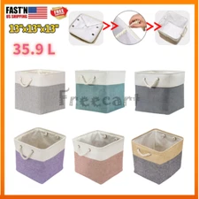 Foldable Storage Cube Basket Bin Cloth Baskets Shelves Cubby Organizers 13×13×13