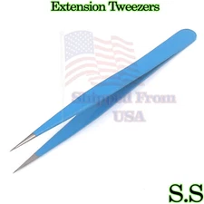 Professional Beauty Eyebrow Sharp Pointed Eyelashes Extension Tweezers 