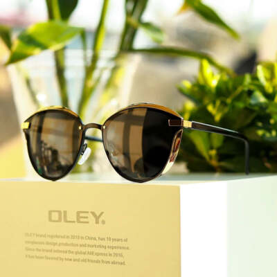 OLEY 2024 Womens Luxury Cat Eye Polarized Sunglasses